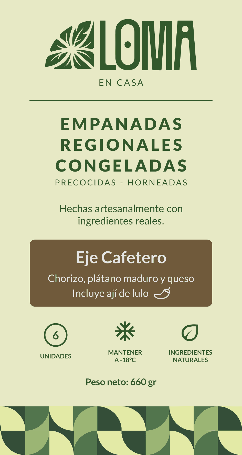 Empanada Eje Cafetero — empaque